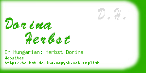 dorina herbst business card